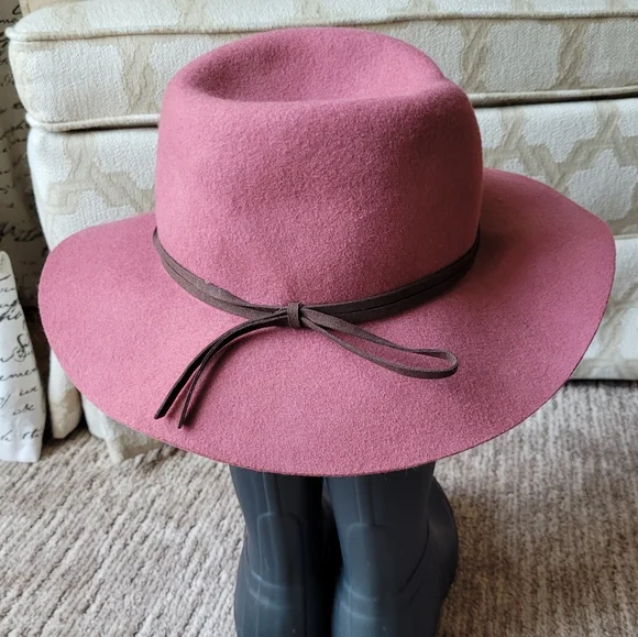 Women's Dusty Mauve Felt Hat - Picture 3 of 14